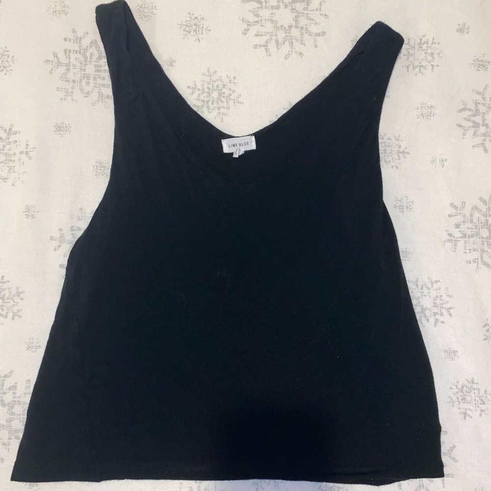 Like Blue Cropped Soft Tank